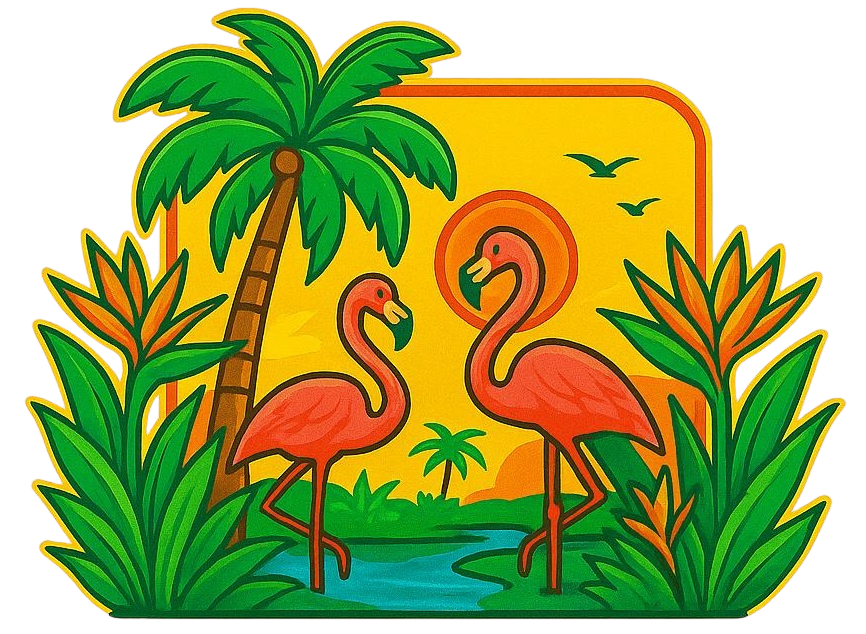 Pink Flamingo Landscaping Logo